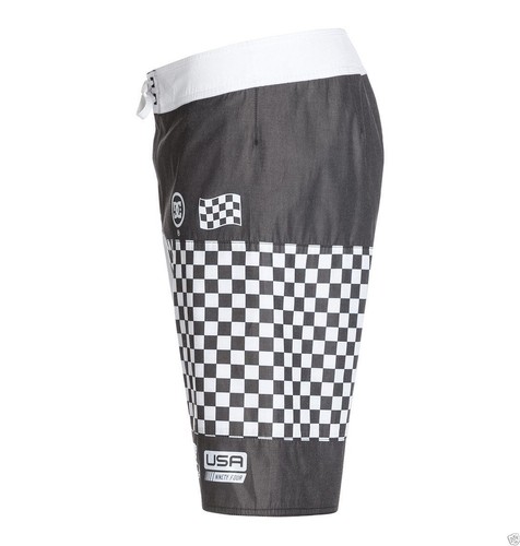 DC Men's Route 82 Boardshort Swimwear Surf Beach Black White Size 33 38 New - Picture 5 of 6