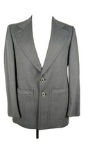 Gino Di Balti Mens Sz 40R Gray Top Stiched 100 Wool Sport Coat B28