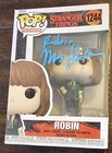 Maya Hawke signed Robin Stranger Things Funko Pop #1244 with Robin inscription.