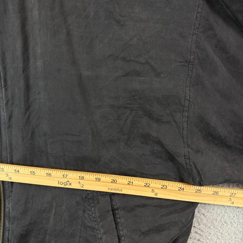 Vintage Summa Silk Bomber Jacket Mens L Black Bomber Full Zip Pocket Casual 80s - Picture 9 of 11