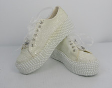 Ayakkabi Tutkusu Stilo Womans Wedding Shoes Custom Ribbon Strings 7.5 OPEN BOX
