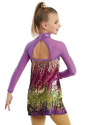 Dance Costume Weissman 10997 Purple Small Adult Jazz Sequin Tap Sequin Latin Mu - Picture 2 of 3