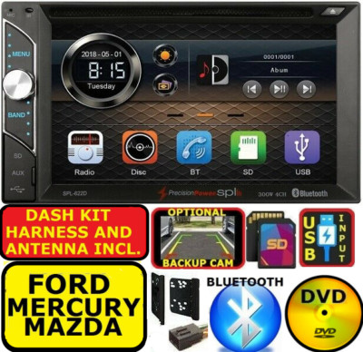 FORD MERCURY MAZDA TOUCHSCREEN Radio Stereo Bluetooth Double Din Dash Kit DVD