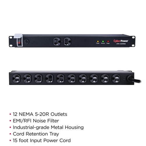 CyberPower CPS-1220RMS Rackmount 20A Surge Protector - Brand new open box
