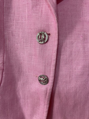 Gianni Versace Versus Linen Suit Jacket Button size 40 Pink Women - Picture 5 of 8