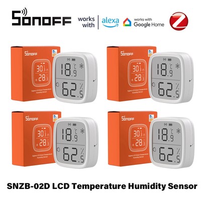 SONOFF ZigBee SNZB-02D Smart Temperature Humidity Sensor With LCD Screen Smart h