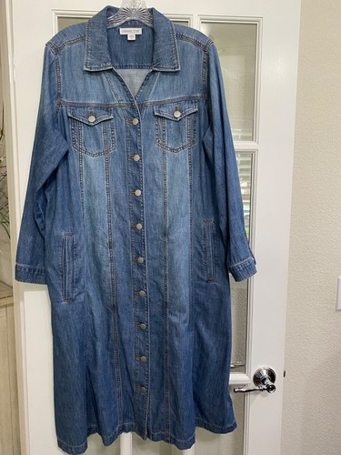 VTG Coldwater Creek Denim Dress Size 1X