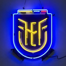 Ecuador Football Team Logo Neon Sign Light Real Glass Game Room Decor 19