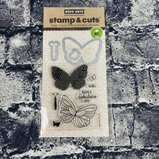 Hero Arts Butterfly Clear Stamp Cut Thin Metal Die Set DC134