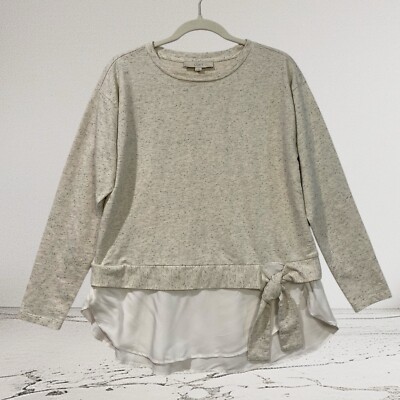 LOFT Flecked Sweatshirt Women s Size Small Layered Hem  $59
