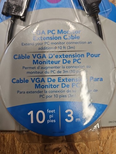 Dynex VGA PC Monitor Extension Cable - 10 ft (3.0 M) Video - Picture 5 of 8