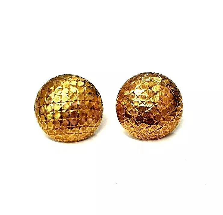 9ct Yellow Gold Button Stud Earrings 1.8 Grams eBay