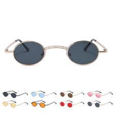 Retro Small Oval Sunglasses Women Vintage Inspired Designer Style Shades Gafas