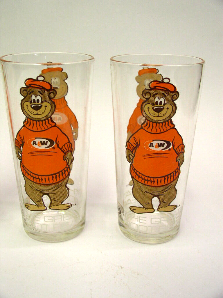 【絶版・稀少】gap PRESS 1995-1996 A&W VOL.4 VINTAGE A&W ROOT BEER 4 TUMBLER 16 oz GLASSES THE GREAT ROOT BEAR