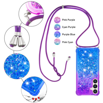 Fr Samsung Galaxy S25 S24FE S23 S22 S21 Note20 Bling Quicksand TPU Phone Case