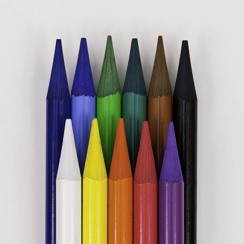 Koh-I-Noor FA8756.12 Progresso Woodless Colour Pencils, 12 Color Set - Picture 5 of 5