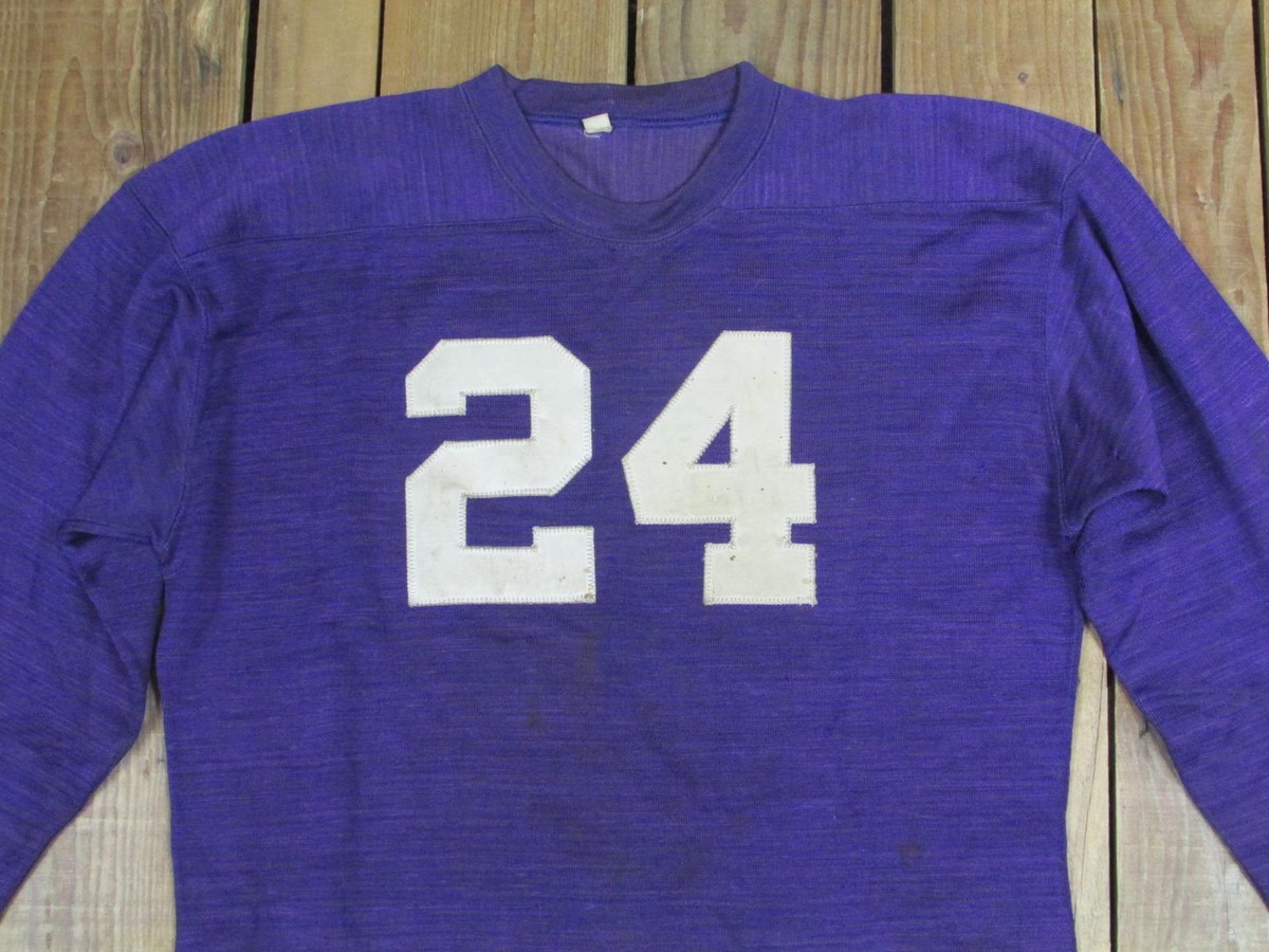 Vintage 1930s King Sportswear Antique Purple Football Jersey #24