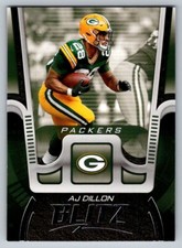 2021 Panini Playbook Football AJ Dillon Green Bay Packers Blitz BTZ-AJD