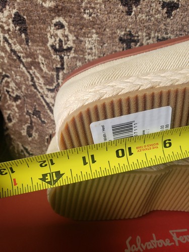SALVATORE FERRAGAMO Penny Loafer Soft Beige Linen 10 UK /10.5 US $805 - Picture 16 of 18