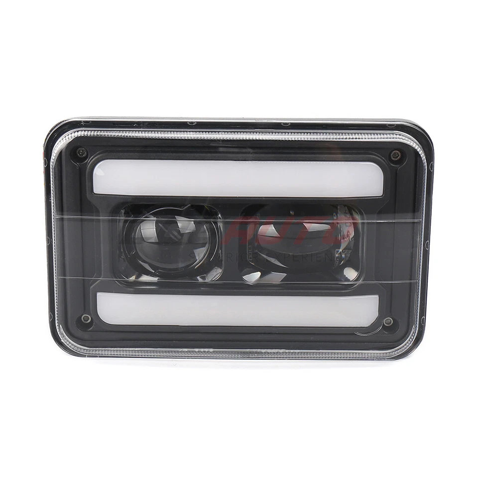 For Ford Probe Buick Regal 4x6 Inch LED Headlights High Low Beam Turn Signal DRL - Image 2 of 4