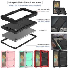 For Samsung Galaxy Tab A9 Plus A8 A7 S6 Lite Case Heavy Duty Armor Stand Cover