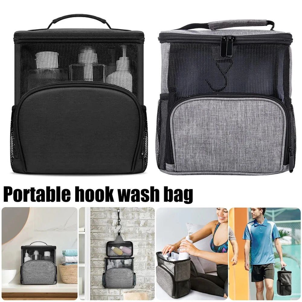 Shower Caddy Bag Portable Hanging Shower Tote Bags with Hook Travel Toiletry Bag