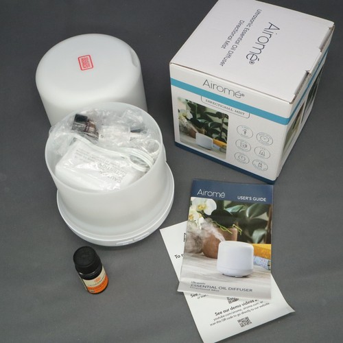 Airome Ultrasonic Lighted Oil Diffuser Intermittent 8 hrs white W/2 oils - Picture 7 of 16