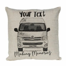 Personalised Camper Van Cushion Toyota Hiace Campervan Motor Home Camper Van