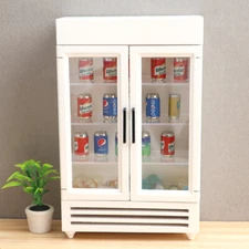 1:12 Scale Dollhouse White Refrigerator Kitchen Furniture Modern Miniature