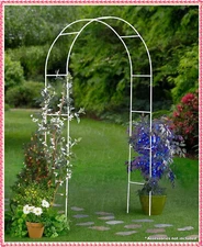 Garden Arch Arbor Metal Trellis Archway Climbing Plants Vines Outdoor Yard Decor