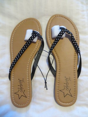 black bling flip flops