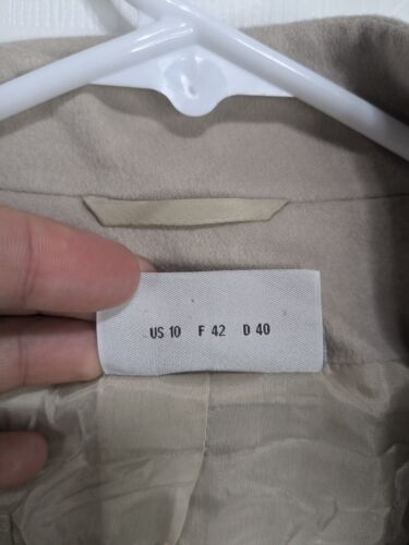 Akris Jacket Women's 10 Beige Wool Angora Single Breasted - Picture 5 of 9