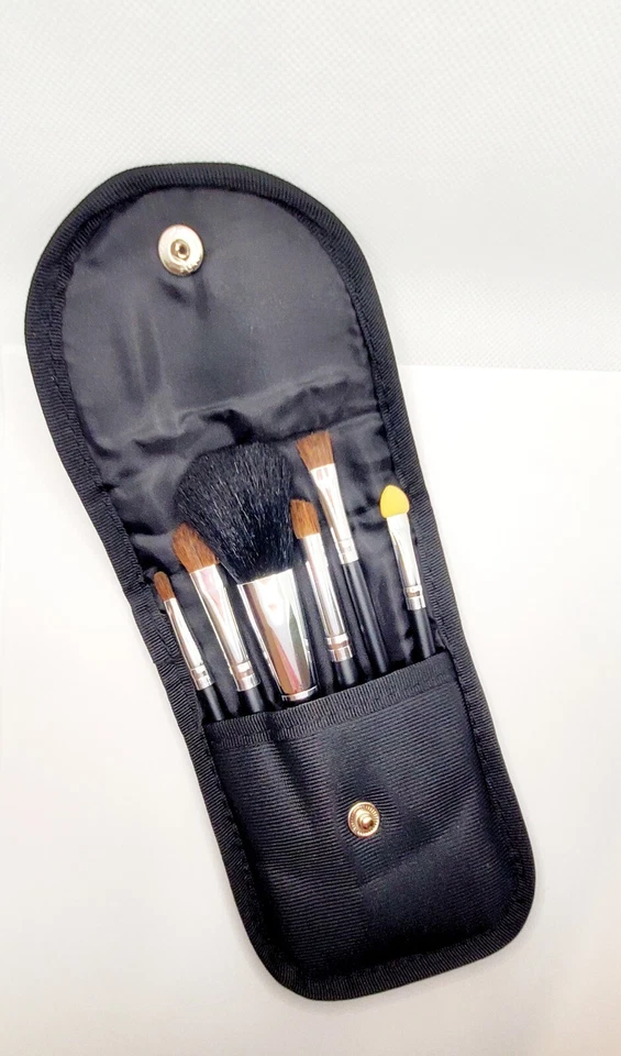 JUEGO DE 6 PINCELES con ESTUCHE Mineral Maquillaje Cosméticos Sombra Facial Rubor Ojos Labio Foto 4 de 4