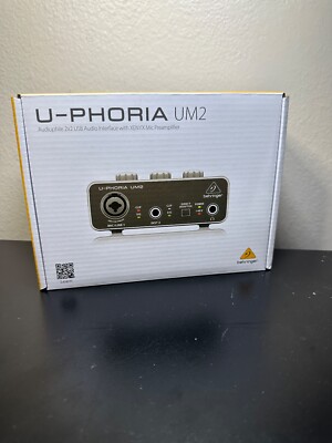 Behringer U-PHORIA UM2 Audiophile 2x2 USB Audio Interface With XENYX Mic Preamp