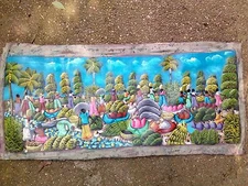 Haiti -Haitian oil on canvas painting signed by artist Alaby 