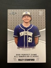 Riley Stanford 2021 Leaf Perfect Game All-American Classic ROOKIE card RC #49