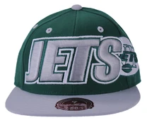 Mitchell & Ness NFL New York Jets Large Wordmark 2-Tone Fitted Hat, Green