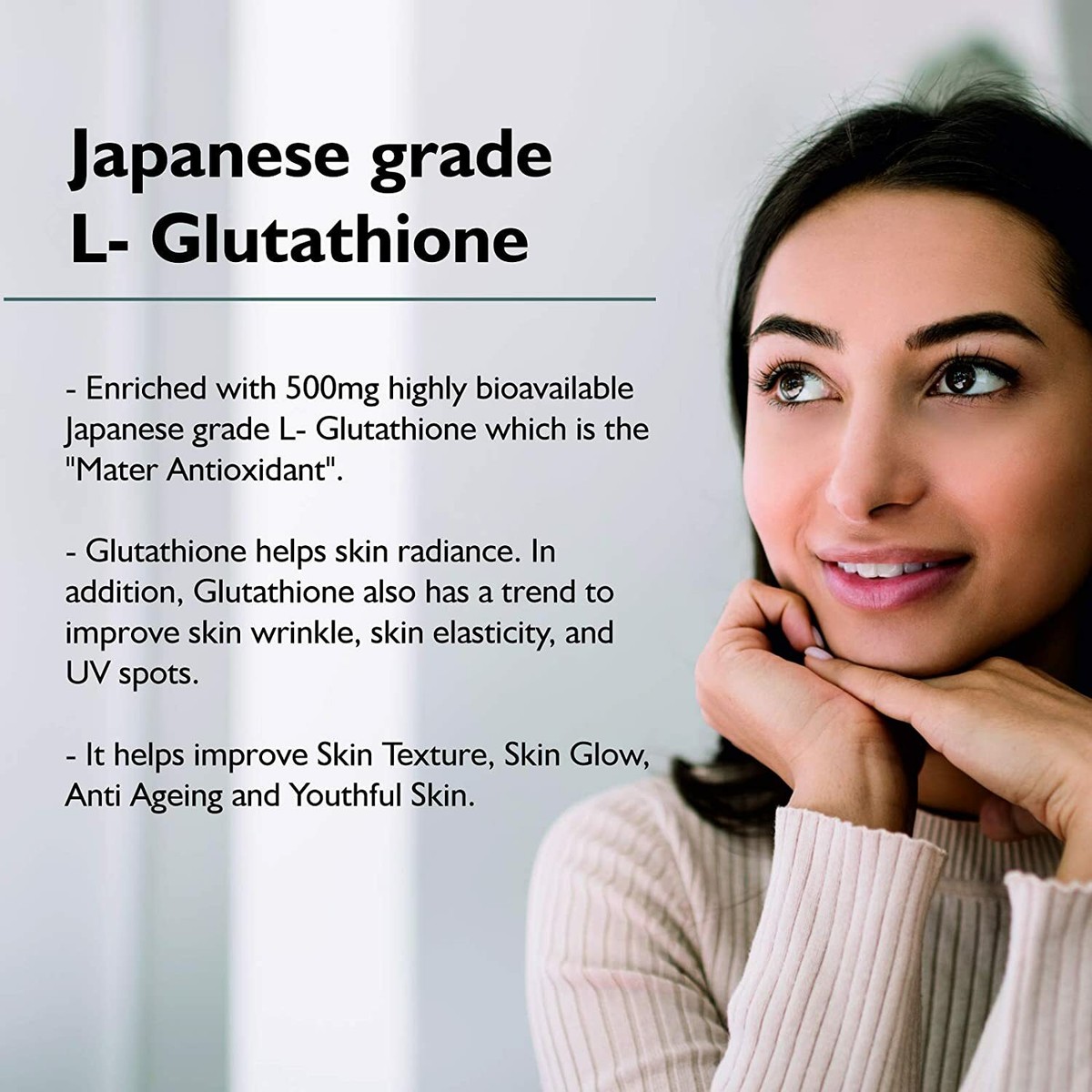 glutathione helps Onelife Gluta Life with L-Glutathione 500mg, N-Acetyl -30 Tablets