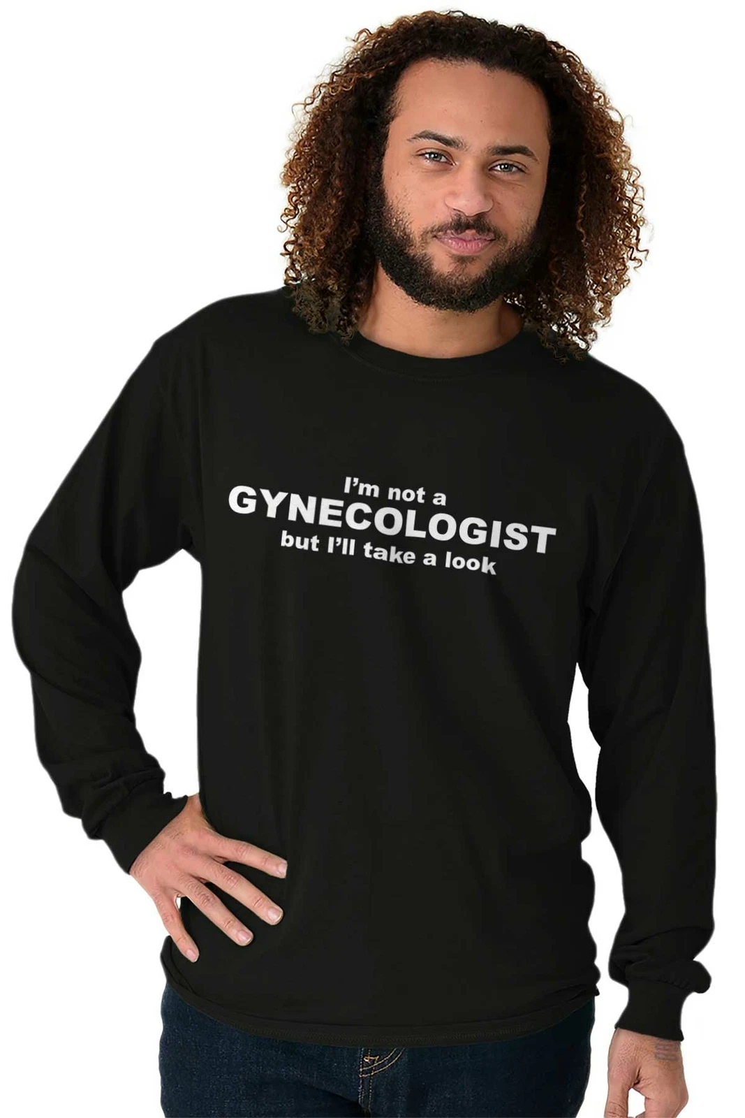 RHUDE T shirt maglietta manica lunga ginecologo maleducato offensivo novità regalo per uomo