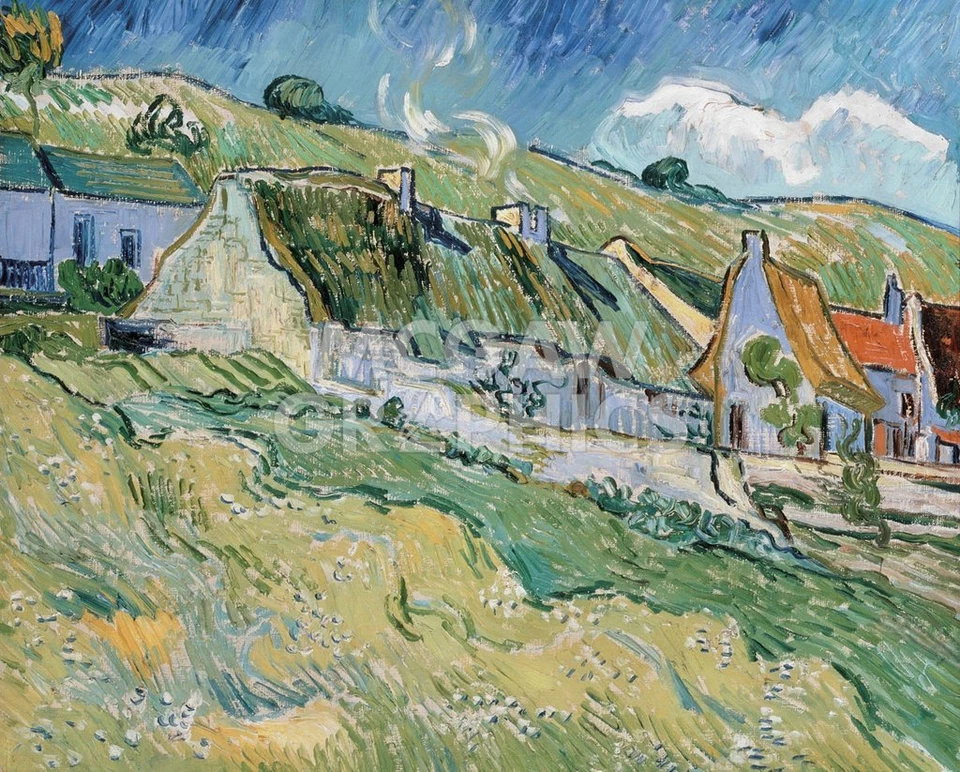 Cottages 1890, van Gogh, Wall Art Print Poster  11" x 14"       1635 - Image 2 of 2