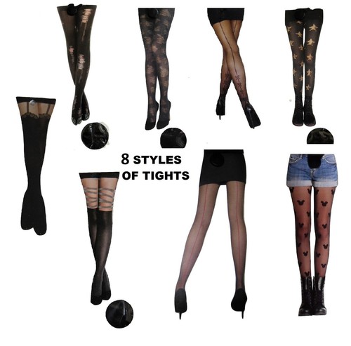 Primark Ladies Tights Sliced Ripped 