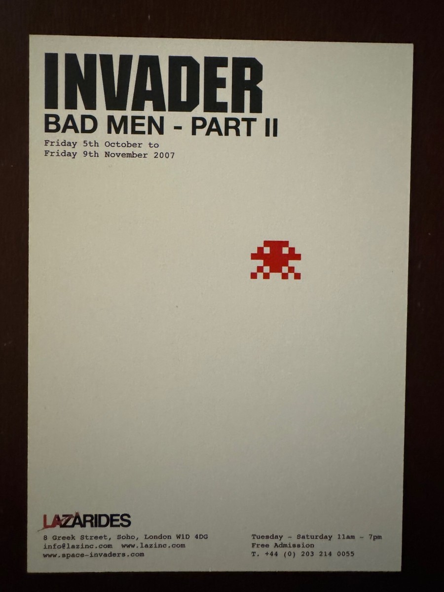 コレクション Invader bad men 2 exhibition card Invader 