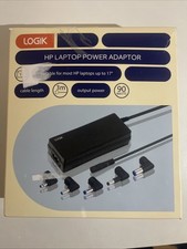 Logik 3M Power Supply Adapter Cable for HP Laptop 90W, Black, UK, 19V | Fast P&P