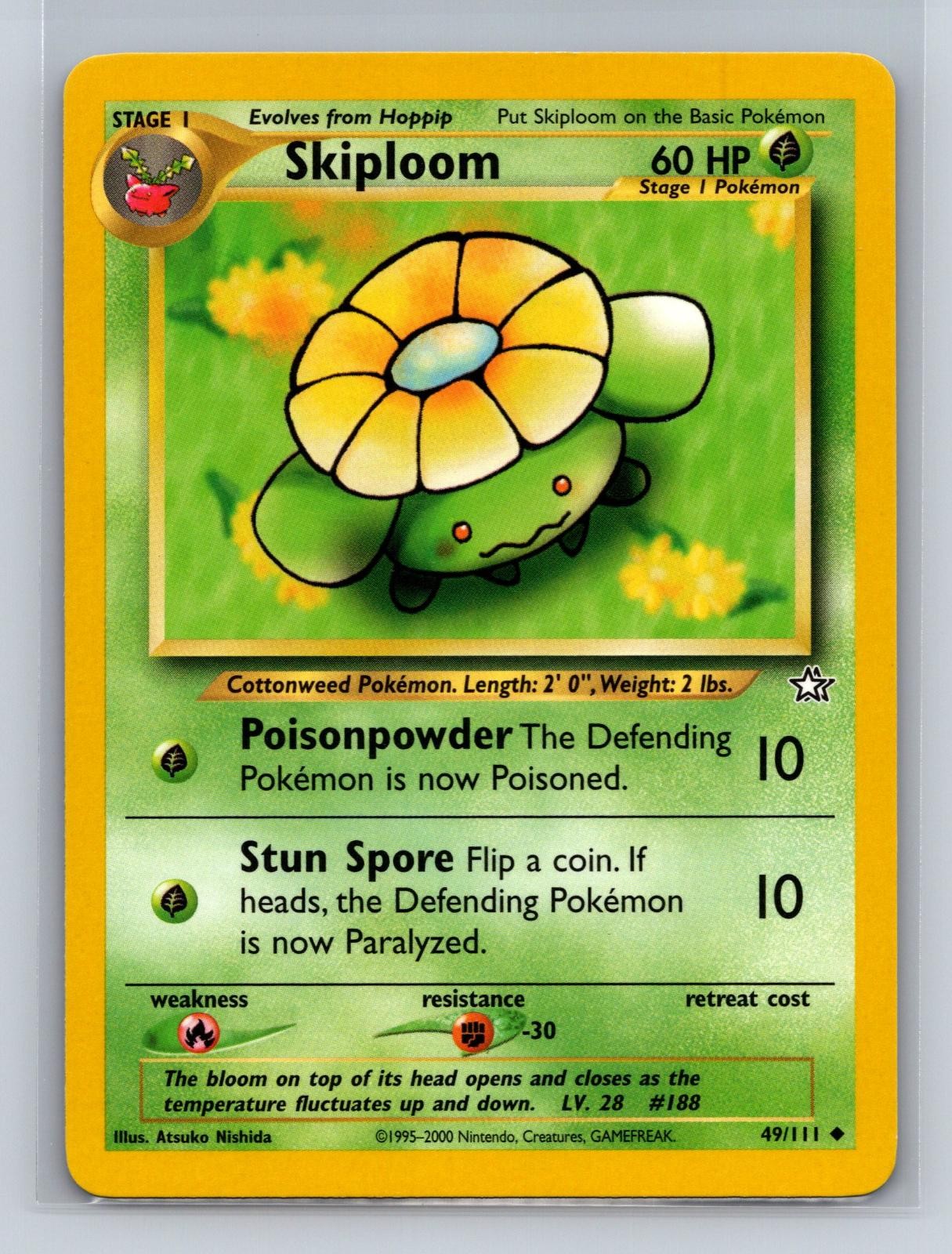 Skiploom 49/111 Uncommon Neo Genesis Pokemon Unlimited Lightly Played