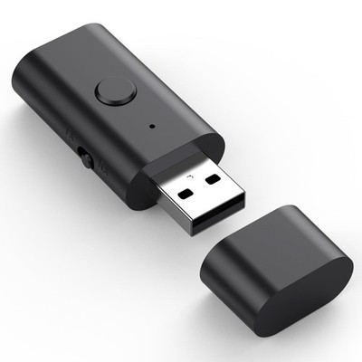 5.3 transceiver 2-in-1 USB Bluetooth Adapter,3.5mm Aux Wireless Black