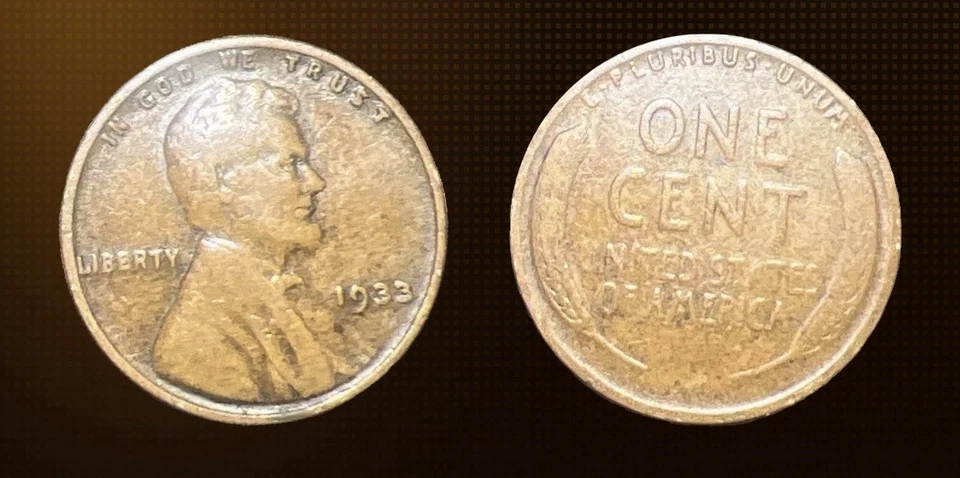 1933 Lincoln Wheat Cent AG About Good Penny 1c Coin - Image 3 of 3