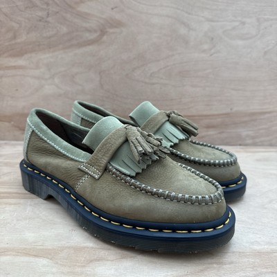 Dr. Martens Adrian Tassel Loafers Men's US 7 Khaki Olive Green
