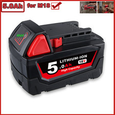 18V 5.0Ah M18 Lithium-ion Battery Replacement for Milwaukee 48-11-1828 2629-20