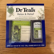 Dr Teal's Bath Body Regimen Relax  Relief Gift Set: Eucalyptus Spearmint Epsom