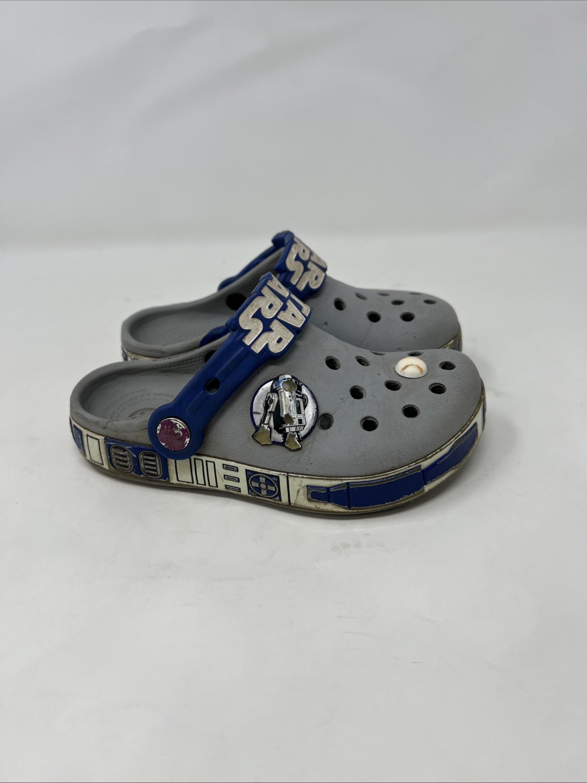 Crocs kids Star Wars R2-D2 grey blue Sz 10-11 Kids
